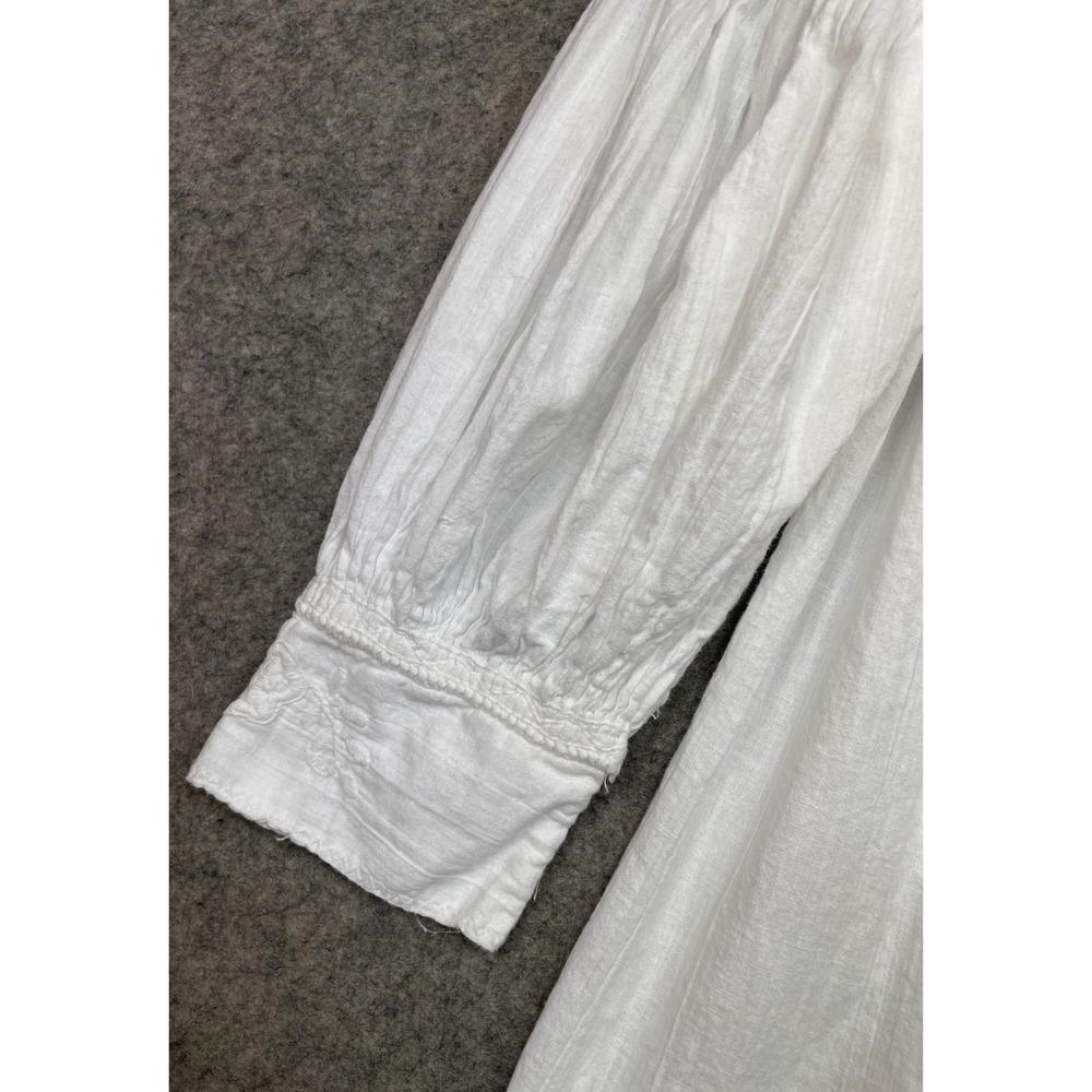 Vintage Embroidered Mexican Top Womens S M White Peasant Boho Oaxacan Huipil - Picture 8 of 16